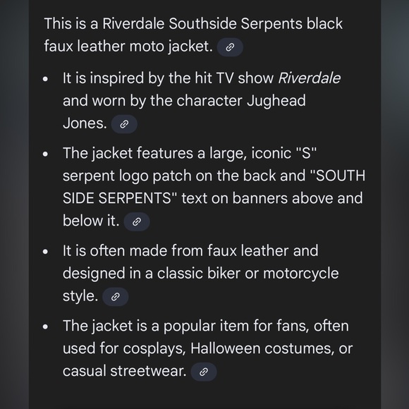 Riverdale Southside Serpents Black Faux Leather Jacket - Picture 3 of 7